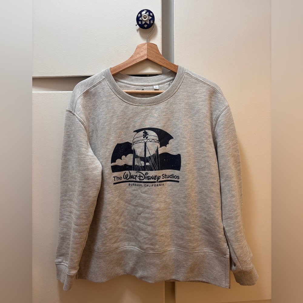 Disney Studios Light Gray Crewneck Sweater